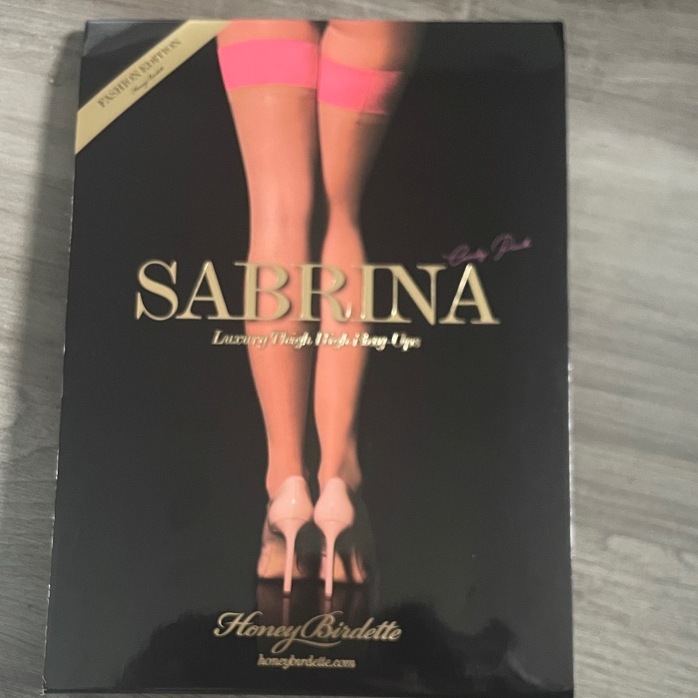 Honey Birdette Sabrina Thigh Highs in Vibrant Pink